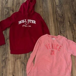 Hollister Red Logo Pullover Hoodie set of two